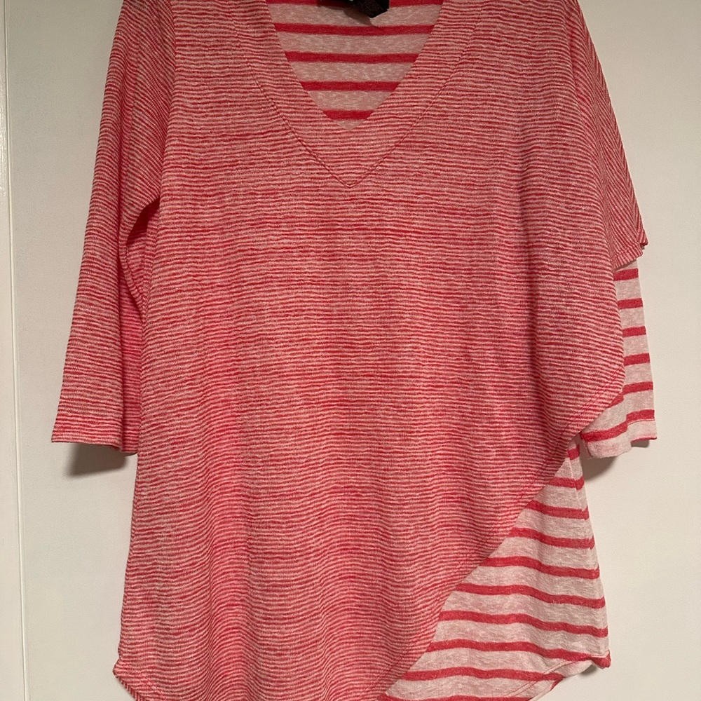 Striped V-Neck Women's Top